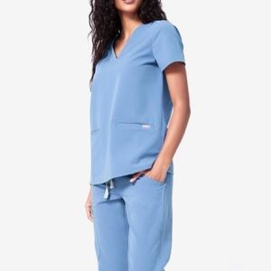 Figs Ceil Blue Scrub Set